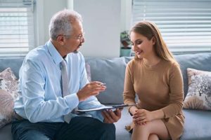 woman and doctor at an intervention program